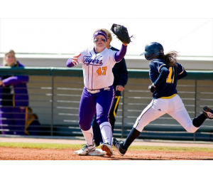 LSU - Michigan Softball Action