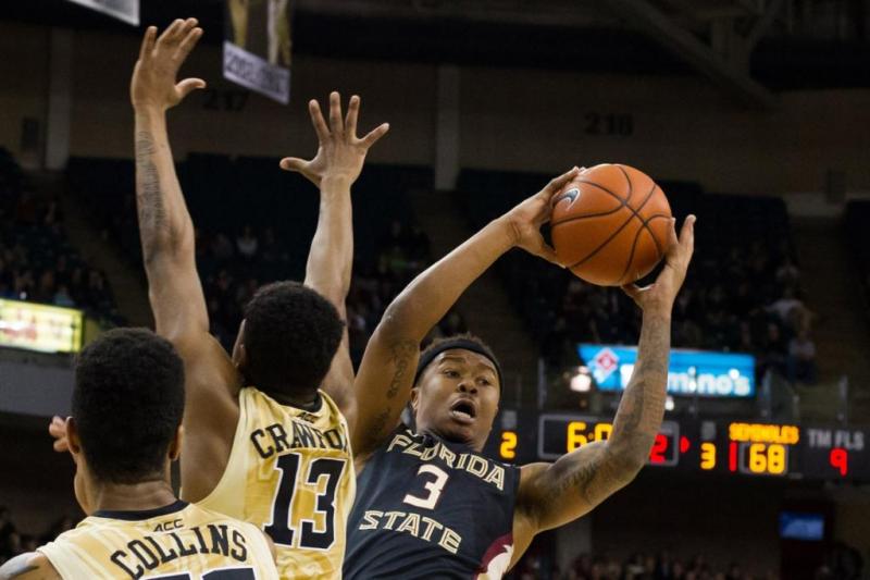 Florida State at Wake Forest Basketball Action