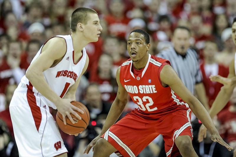 Ohio State at Wisconsin men's basketball action