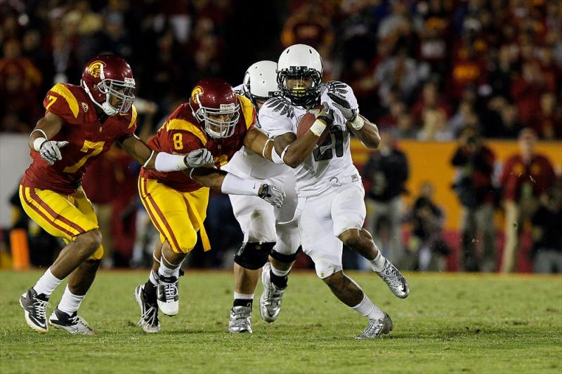 Oregon Ducks vs. USC Trojans college football, LaMichael James