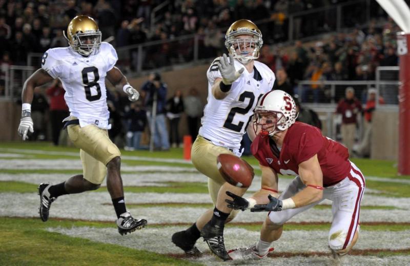 Stanford versus Notre Dame College Football