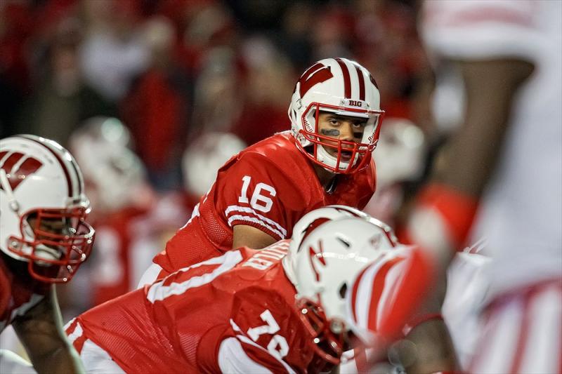 Wisconsin Football Game Action
