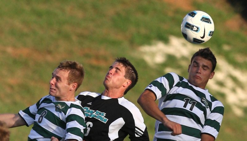 Charlotte vs. Coastal Carolina Men's College Soccer : Photo Courtesy of Stan Coc