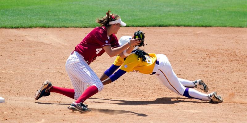 Alabama at LSU Softball action