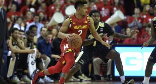 Maryland vs Purdue Mens Basketball Action