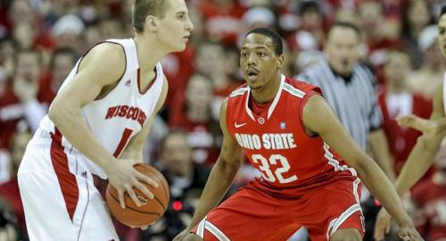 Ohio State at Wisconsin men's basketball action